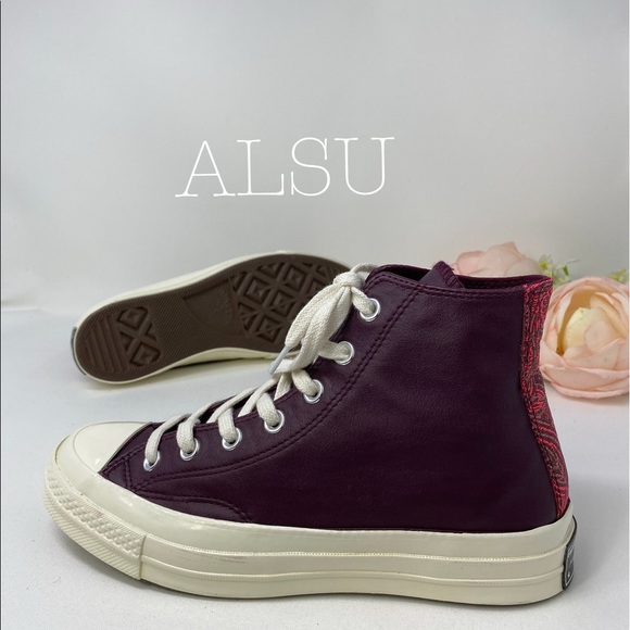 Converse Ctas 70 High Top Leather Dark Sangria W - Picture 7 of 8